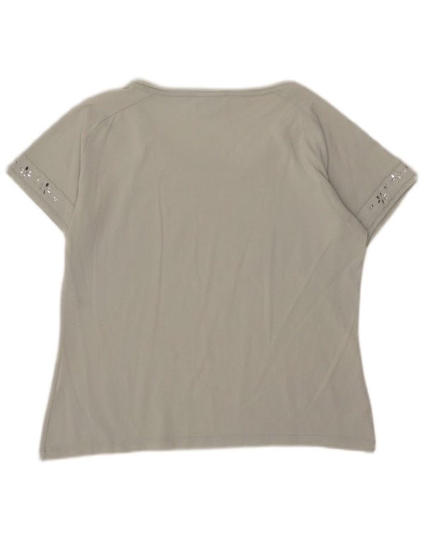 Champion Womens Easy Fit T-Shirt Top UK 14 Medium Green