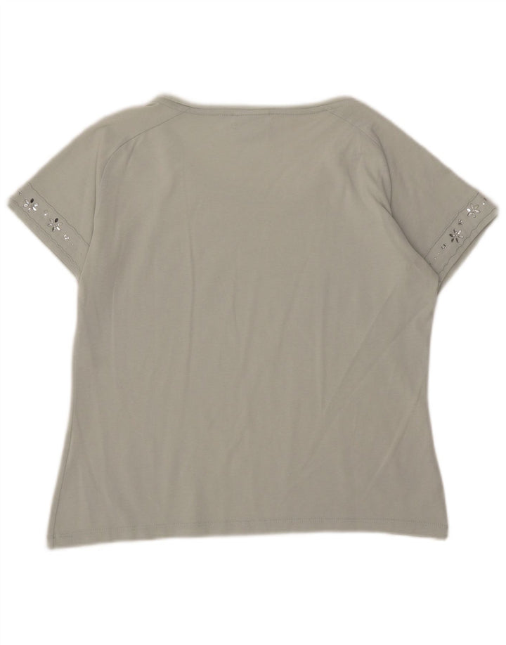 Champion Womens Easy Fit T-Shirt Top UK 14 Medium Green