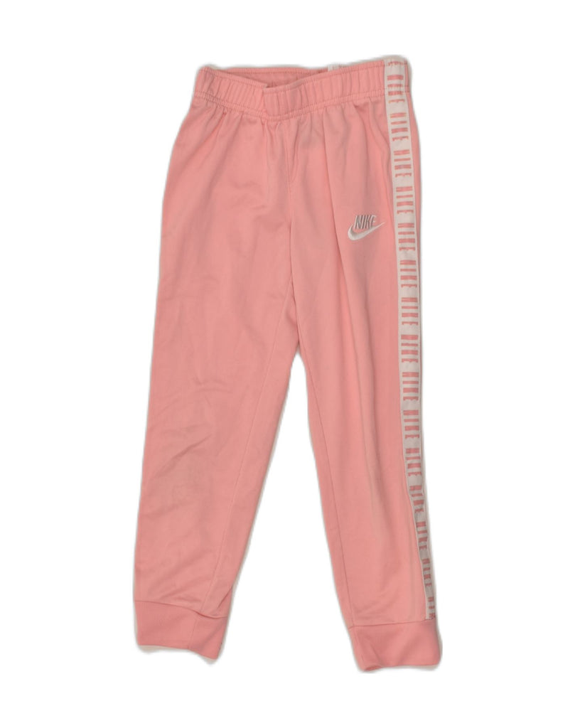 NIKE Girls Tracksuit Trousers Joggers 5-6 Years Medium  Pink Polyester | Vintage Nike | Thrift | Second-Hand Nike | Used Clothing | Messina Hembry 