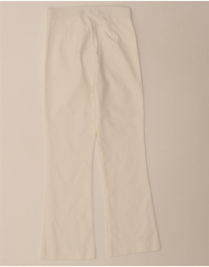 ZARA Womens Bootcut Casual Trousers XS W24 L26 White Vintage Zara and Second-Hand Zara from Messina Hembry 