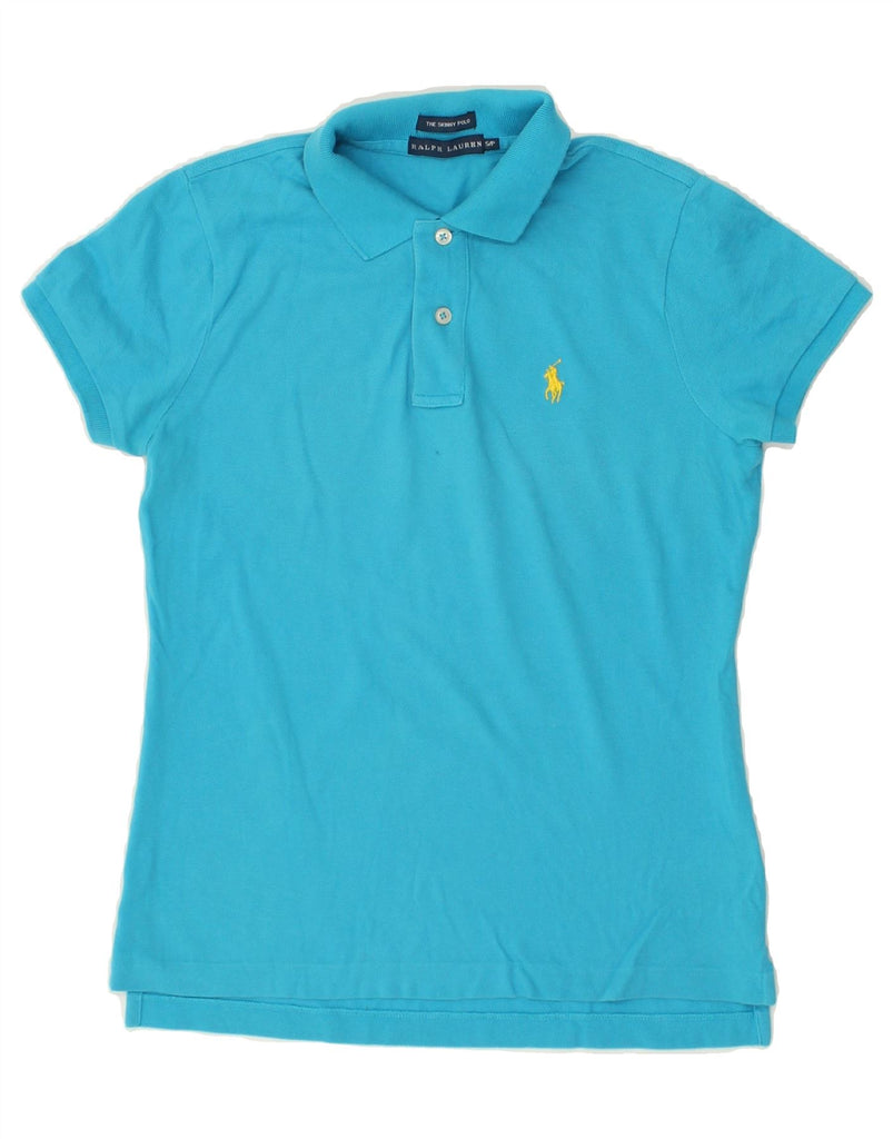 RALPH LAUREN Mens The Skinny Polo Polo Shirt Small Blue Cotton | Vintage Ralph Lauren | Thrift | Second-Hand Ralph Lauren | Used Clothing | Messina Hembry 