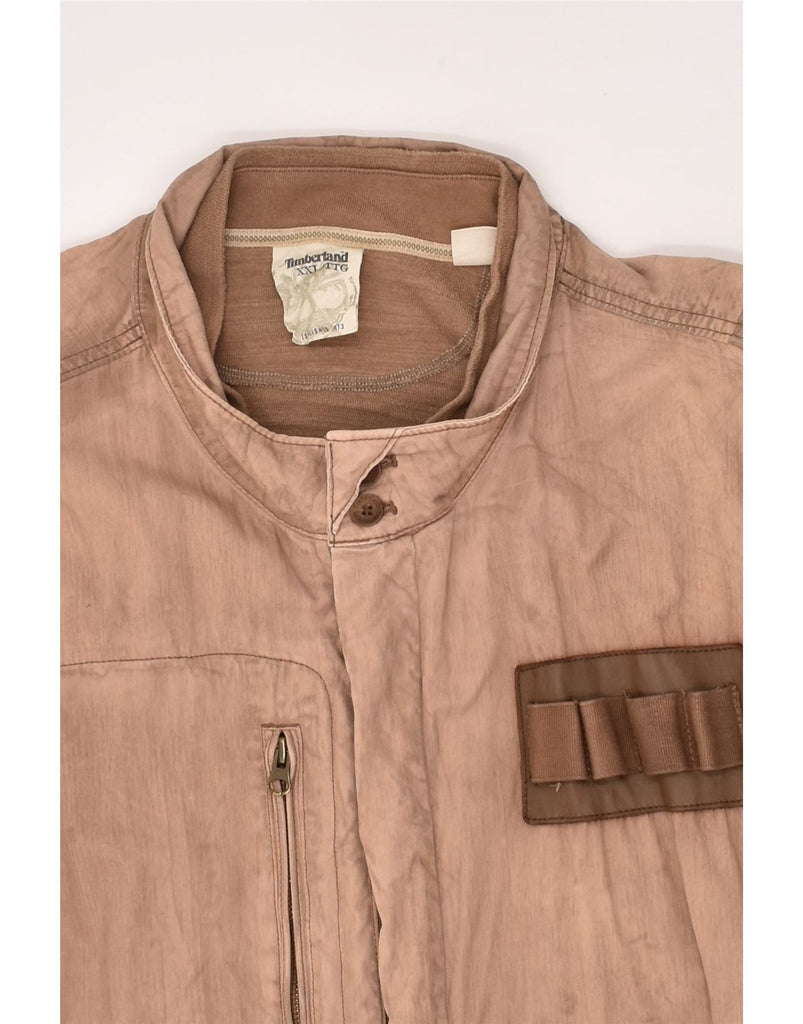 TIMBERLAND Mens Utility Jacket UK 44 2XL Beige Cotton | Vintage Timberland | Thrift | Second-Hand Timberland | Used Clothing | Messina Hembry 