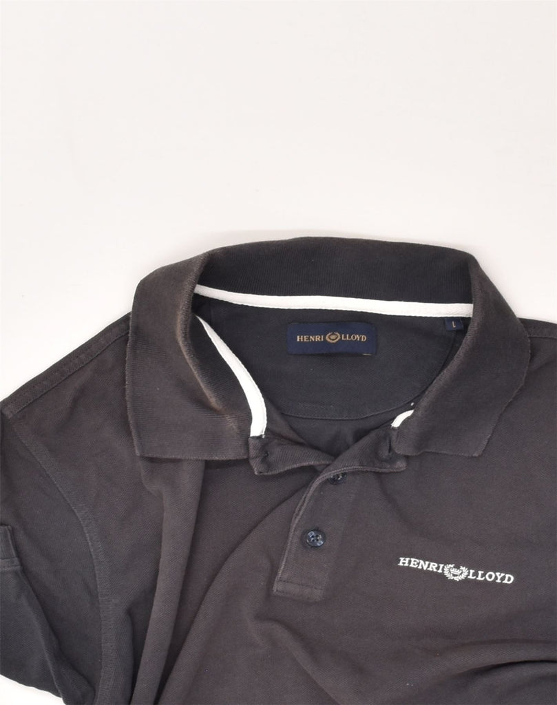 HENRI LLOYD Mens Polo Shirt Large Black Cotton | Vintage Henri Lloyd | Thrift | Second-Hand Henri Lloyd | Used Clothing | Messina Hembry 