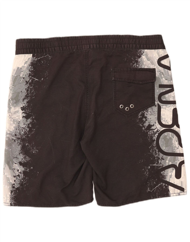 ARENA Mens Graphic Swimming Shorts Medium Black Colourblock Polyester