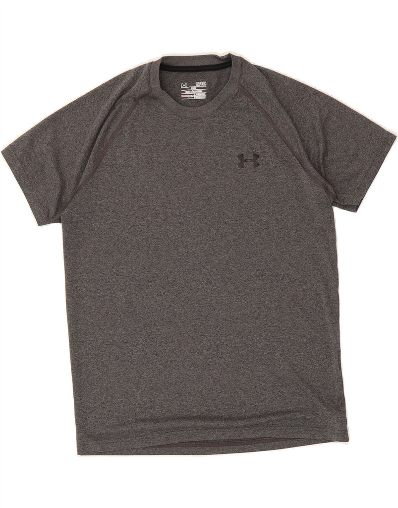 UNDER ARMOUR Mens Heat Gear T-Shirt Top Small Grey Vintage Under Armour and Second-Hand Under Armour from Messina Hembry 