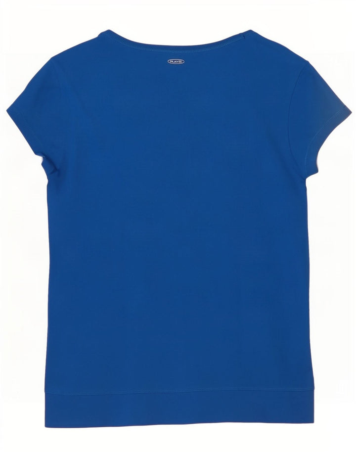 Reebok Womens T-Shirt Top UK 8/10 Small Blue Polyester