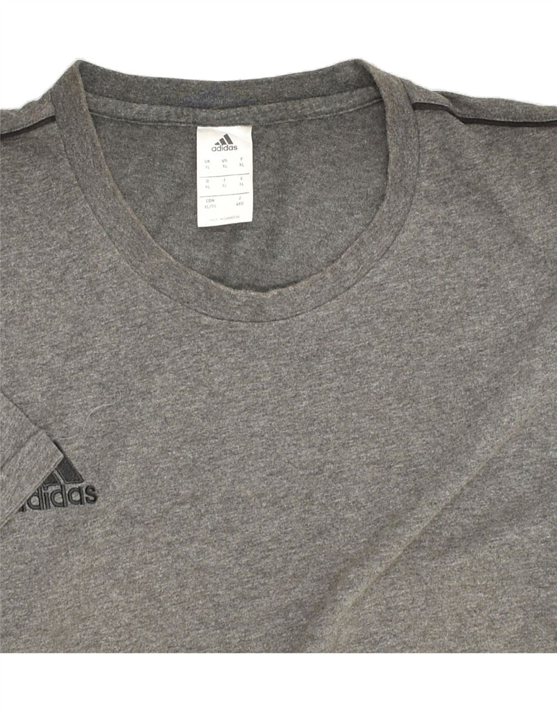 ADIDAS Mens T-Shirt Top XL Grey Cotton | Vintage Adidas | Thrift | Second-Hand Adidas | Used Clothing | Messina Hembry 