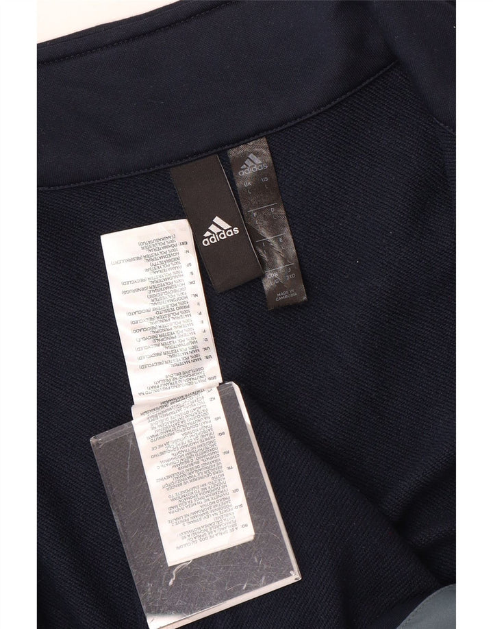 Adidas Mens Aeroready Tracksuit Top Jacket Large Navy Blue Colourblock