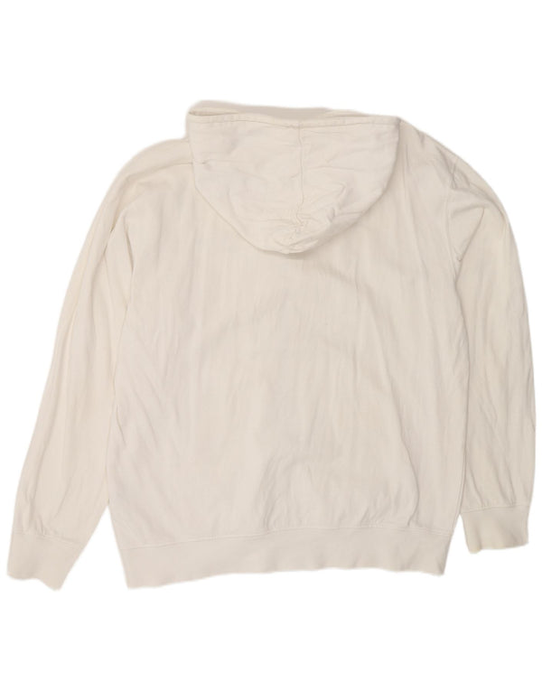 Champion Mens Zip Hoodie Sweater XL White Cotton