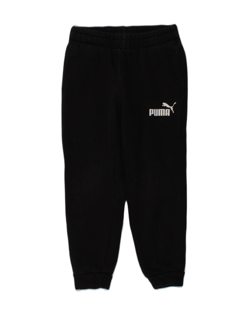 PUMA Boys Tracksuit Trousers Joggers 7-8 Years Black Cotton | Vintage Puma | Thrift | Second-Hand Puma | Used Clothing | Messina Hembry 