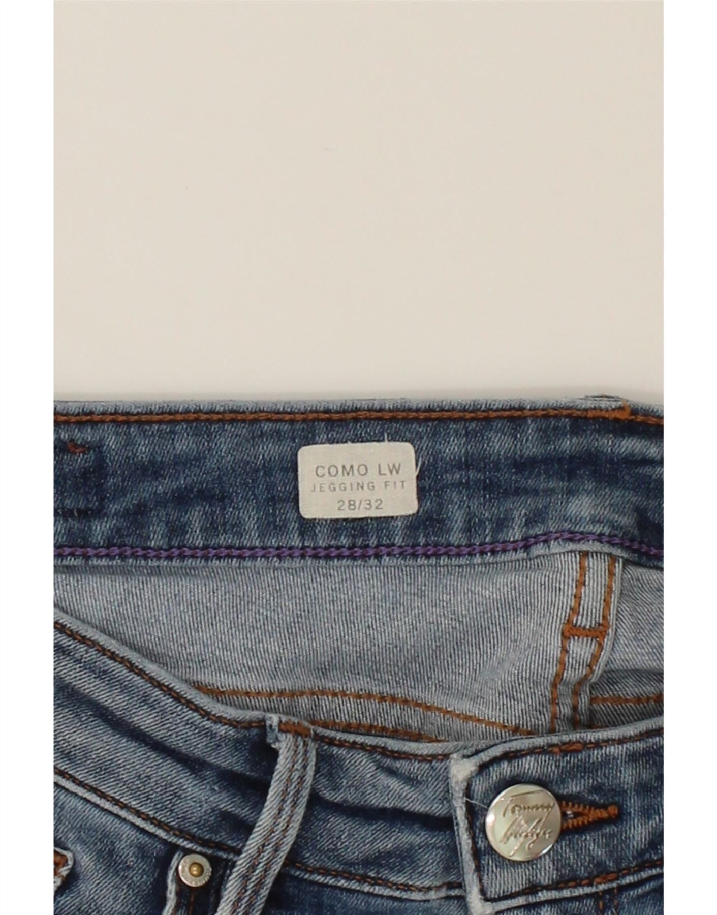 TOMMY HILFIGER Womens Como LW Jegging Jeans W28 L32 Blue Cotton