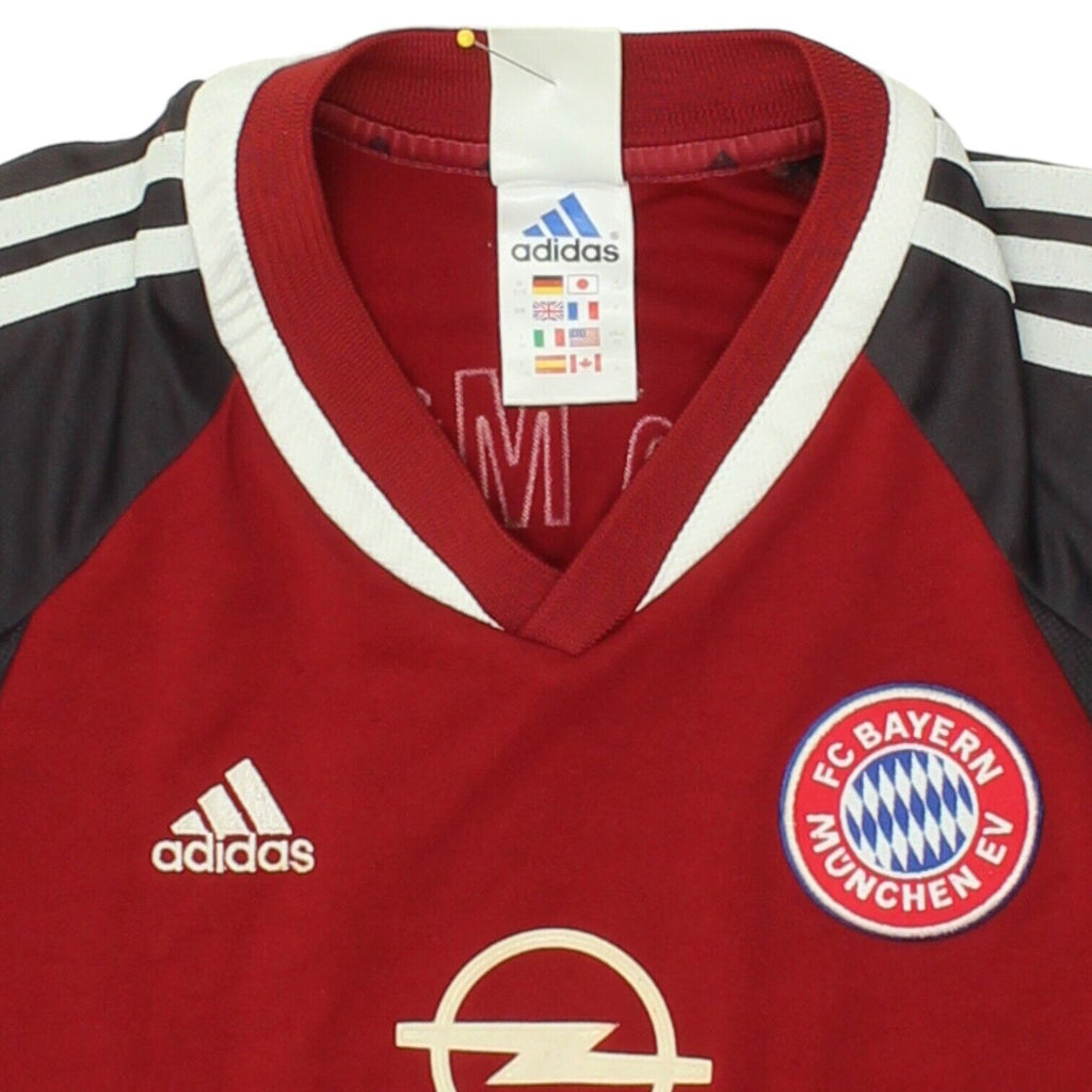 Bayern Munich 01/02 Giovane Élber Boys Adidas Home Shirt | Vintage Kids Football | Vintage Messina Hembry | Thrift | Second-Hand Messina Hembry | Used Clothing | Messina Hembry 