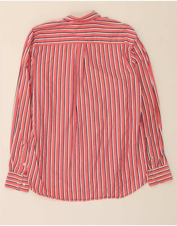 LACOSTE Mens Shirt Size 40 Large Pink Pinstripe Cotton Vintage Lacoste and Second-Hand Lacoste from Messina Hembry 