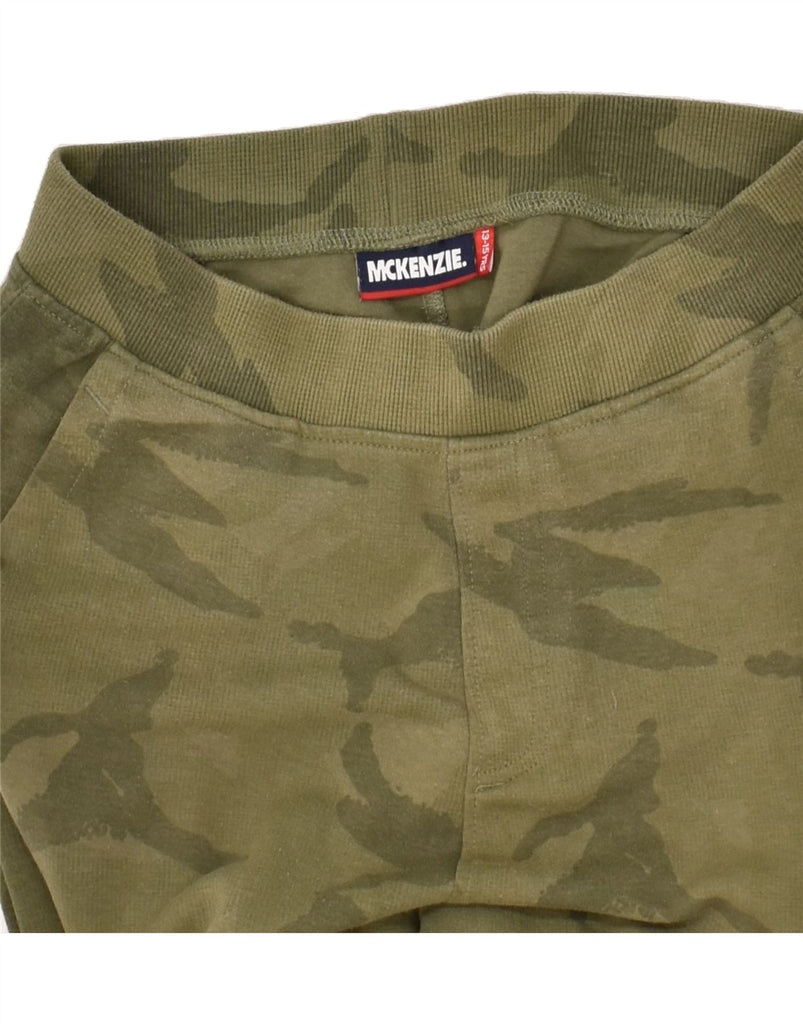 MCKENZIE Boys Tracksuit Trousers Joggers 13-14 Years Khaki Camouflage | Vintage Mckenzie | Thrift | Second-Hand Mckenzie | Used Clothing | Messina Hembry 