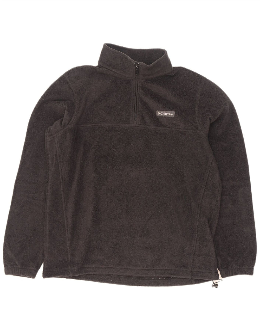 Columbia Mens Zip Neck Fleece Jumper Large Black Polyester