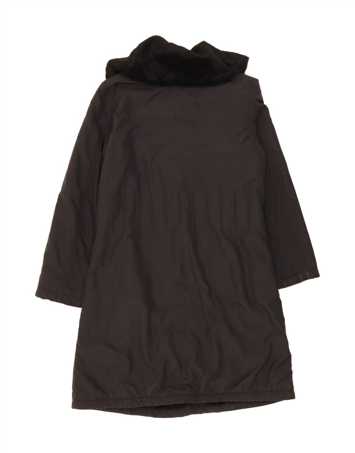 KRIZIA JEANS Womens Overcoat IT 46 Large Black Vintage Krizia Jeans and Second-Hand Krizia Jeans from Messina Hembry 