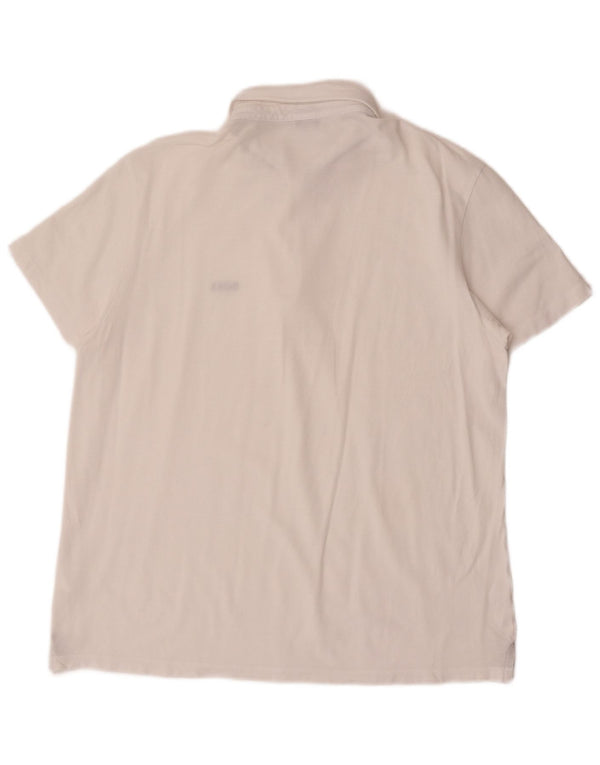 Hugo Boss Mens Polo Shirt 2XL White Cotton