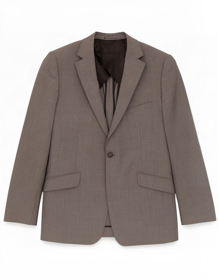 Reiss Mens 1 Button Blazer Jacket UK 42 XL Grey Wool