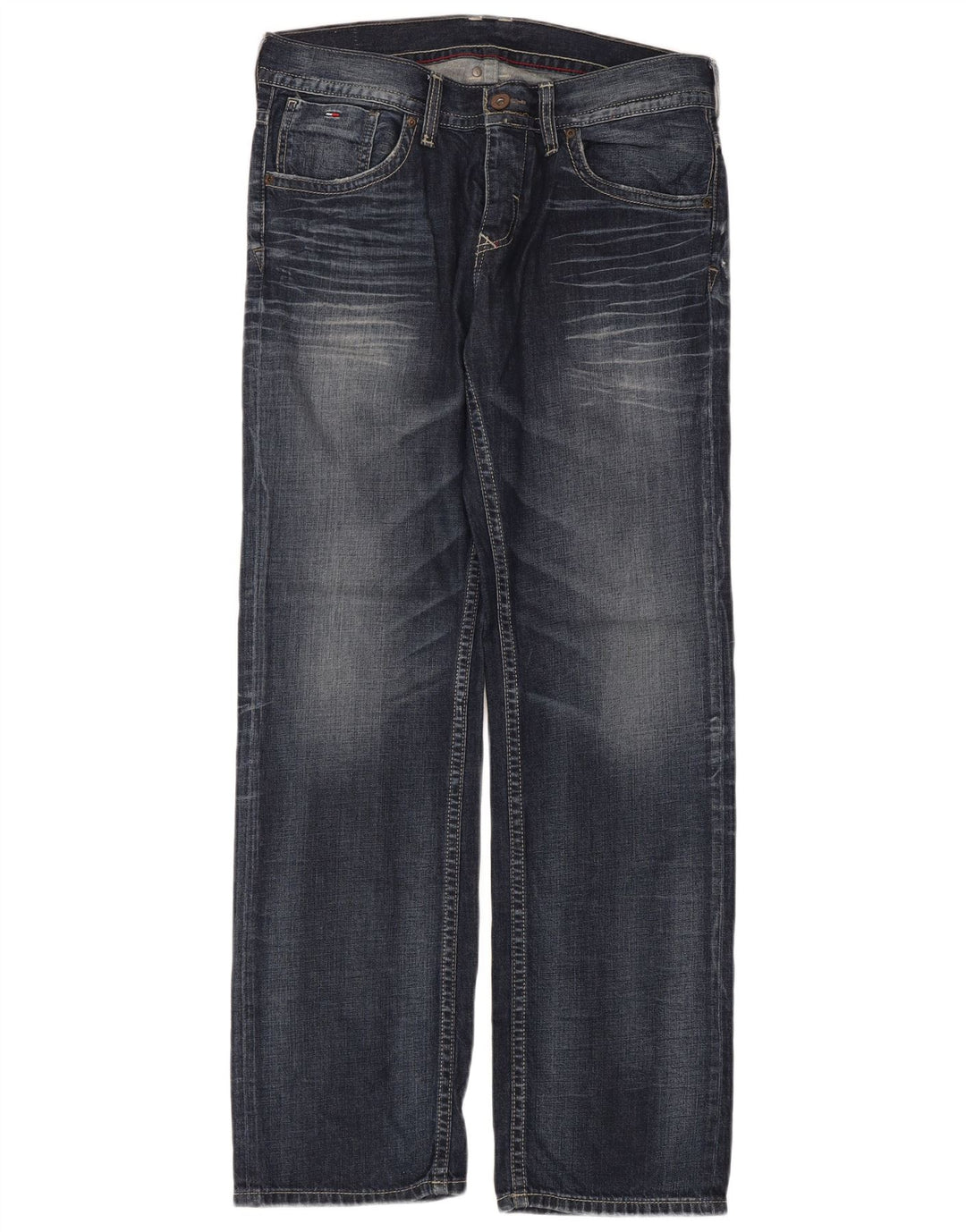 Tommy Hilfiger Mens Straight Jeans W34 L34 Blue Cotton