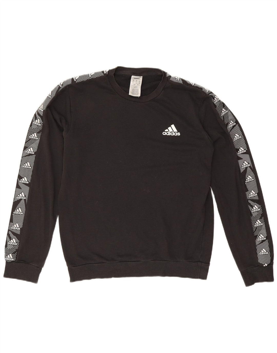 Adidas Mens Graphic Sweatshirt Jumper Medium Black Cotton
