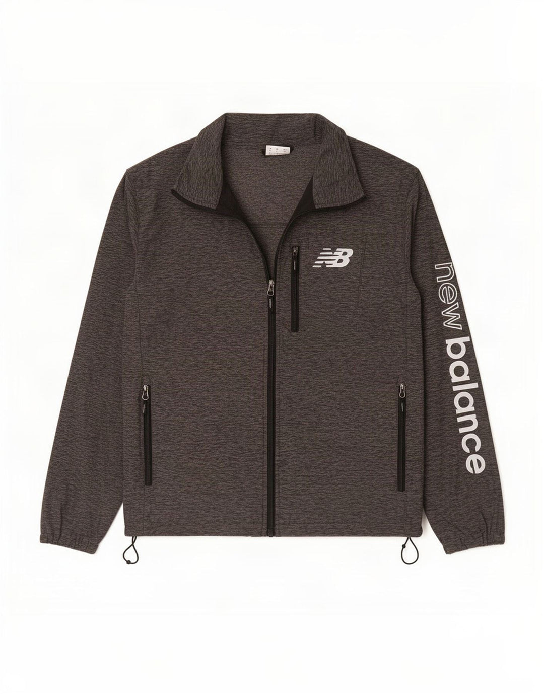 New Balance Mens Graphic Tracksuit Top Jacket Small Grey Flecked Polyester