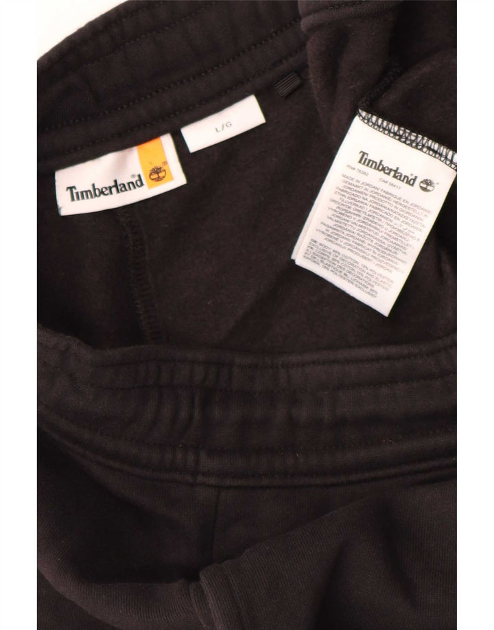 Timberland Mens Tracksuit Trousers Joggers Large Black Cotton