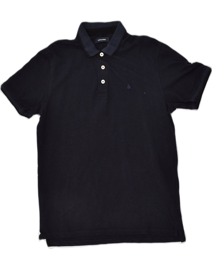 JACK & JONES Mens Polo Shirt XL Navy Blue Cotton | Vintage Jack & Jones | Thrift | Second-Hand Jack & Jones | Used Clothing | Messina Hembry 