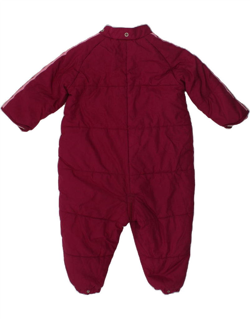 ADIDAS Baby Girls Padded Jumpsuit 3-6 Months Burgundy Polyester | Vintage Adidas | Thrift | Second-Hand Adidas | Used Clothing | Messina Hembry 