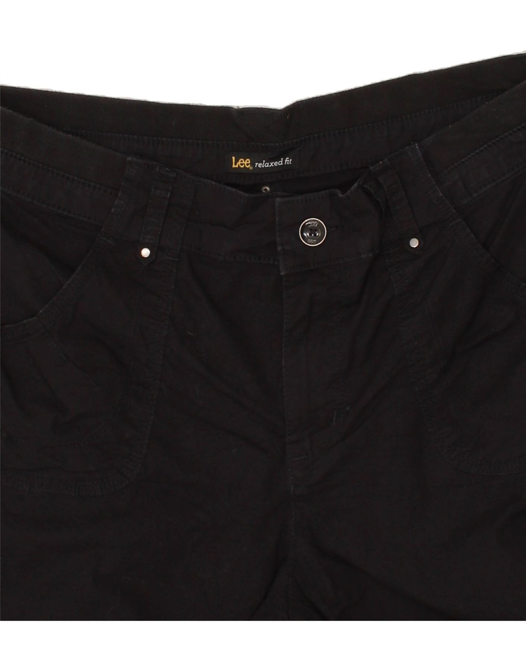 LEE Womens Cargo Capri Trousers W34 L23 Black Vintage Lee and Second-Hand Lee from Messina Hembry 