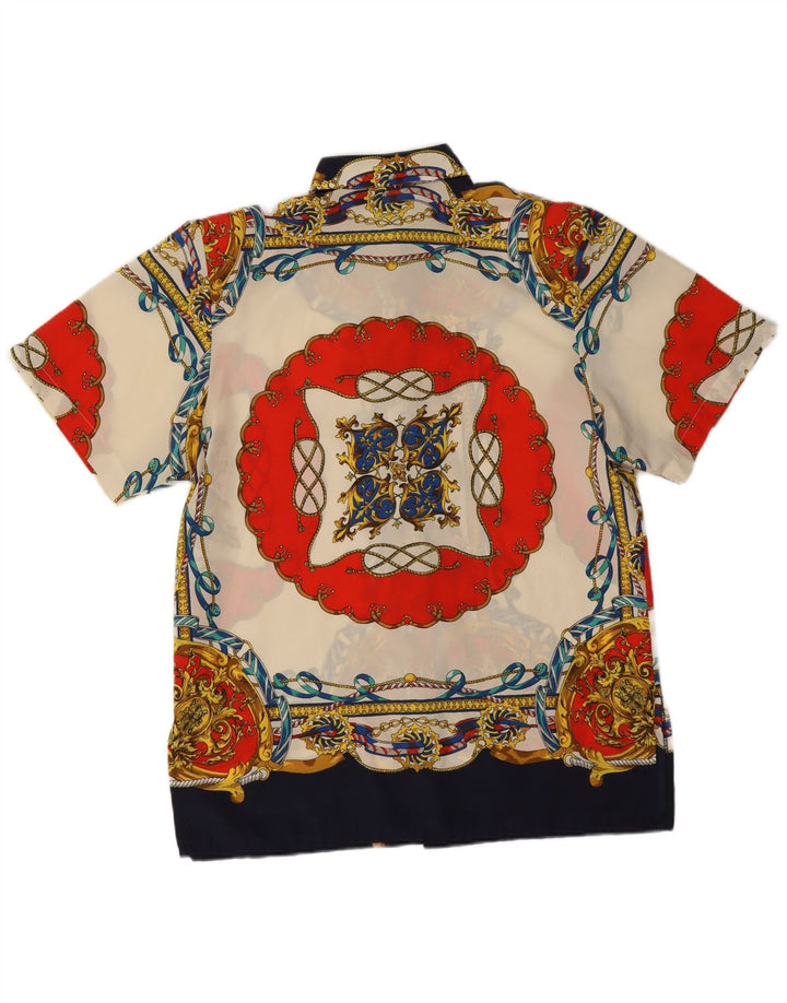 Vintage Womens Abstract Pattern Shirt Blouse UK 16 Large Multicoloured