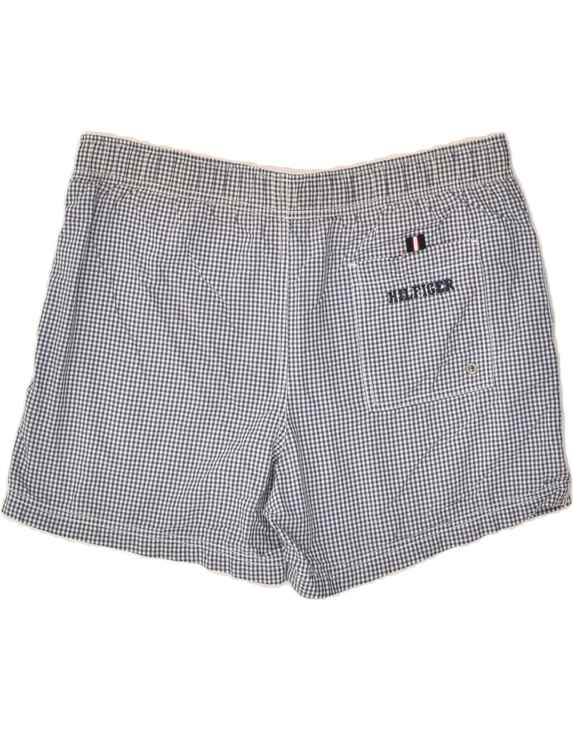 TOMMY HILFIGER Mens Sport Shorts Small Blue Check Polyester | Vintage Tommy Hilfiger | Thrift | Second-Hand Tommy Hilfiger | Used Clothing | Messina Hembry 