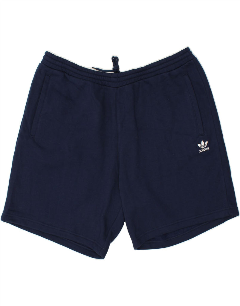 ADIDAS Mens Sport Shorts 2XL Navy Blue Cotton | Vintage Adidas | Thrift | Second-Hand Adidas | Used Clothing | Messina Hembry 