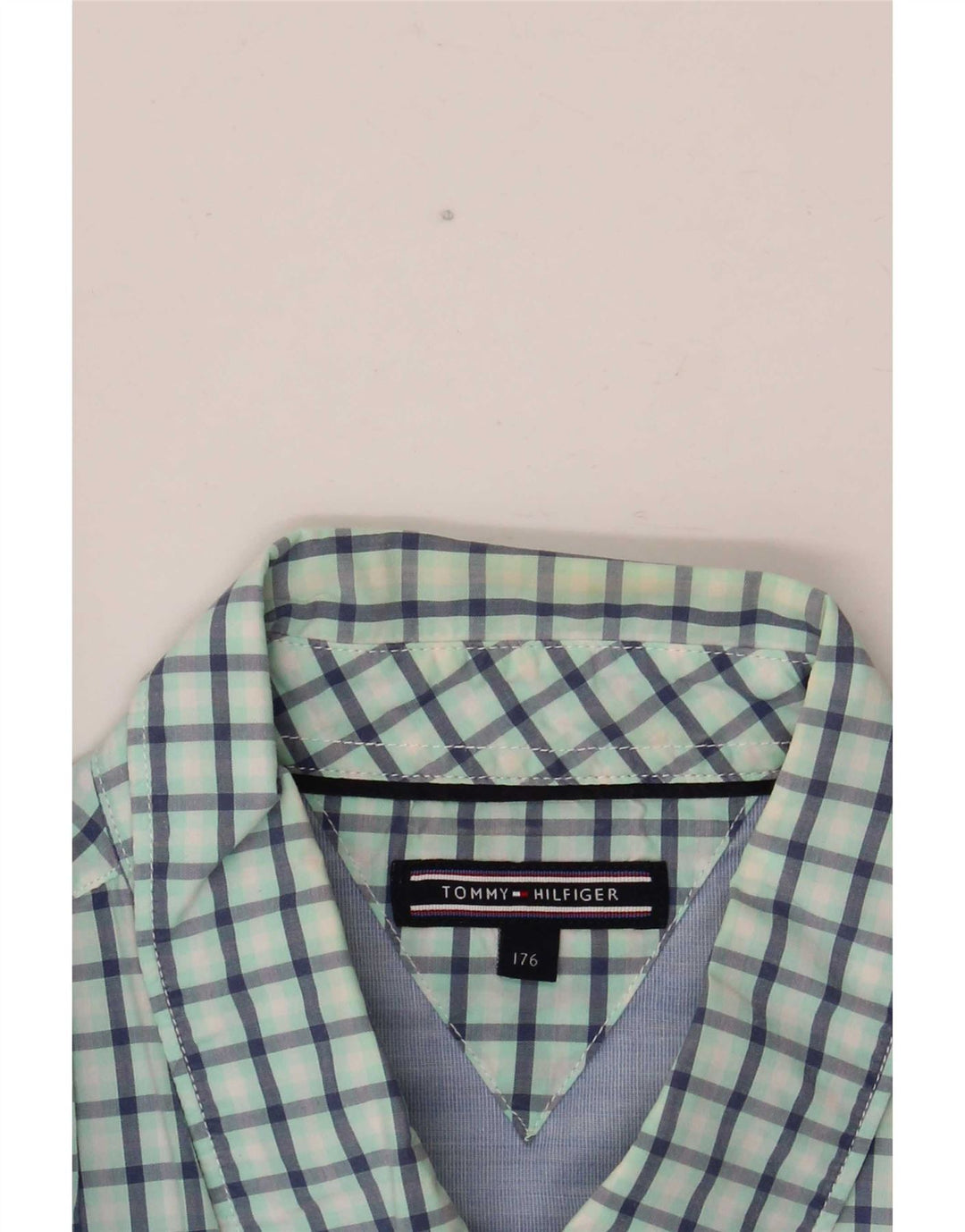 Tommy Hilfiger Boys Shirt 15-16 Years Green Check