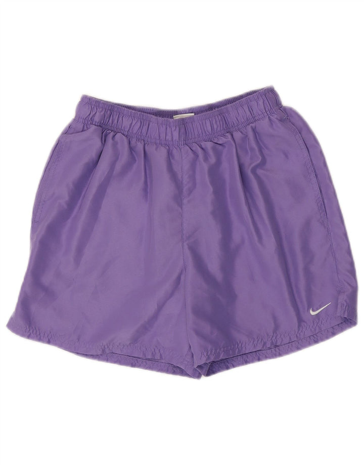 Nike Womens Sport Shorts UK 14 Medium  Purple Polyester