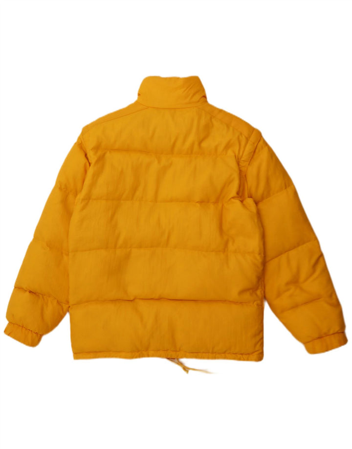 Vintage Mens Padded Jacket UK 40 Large Yellow Polyester