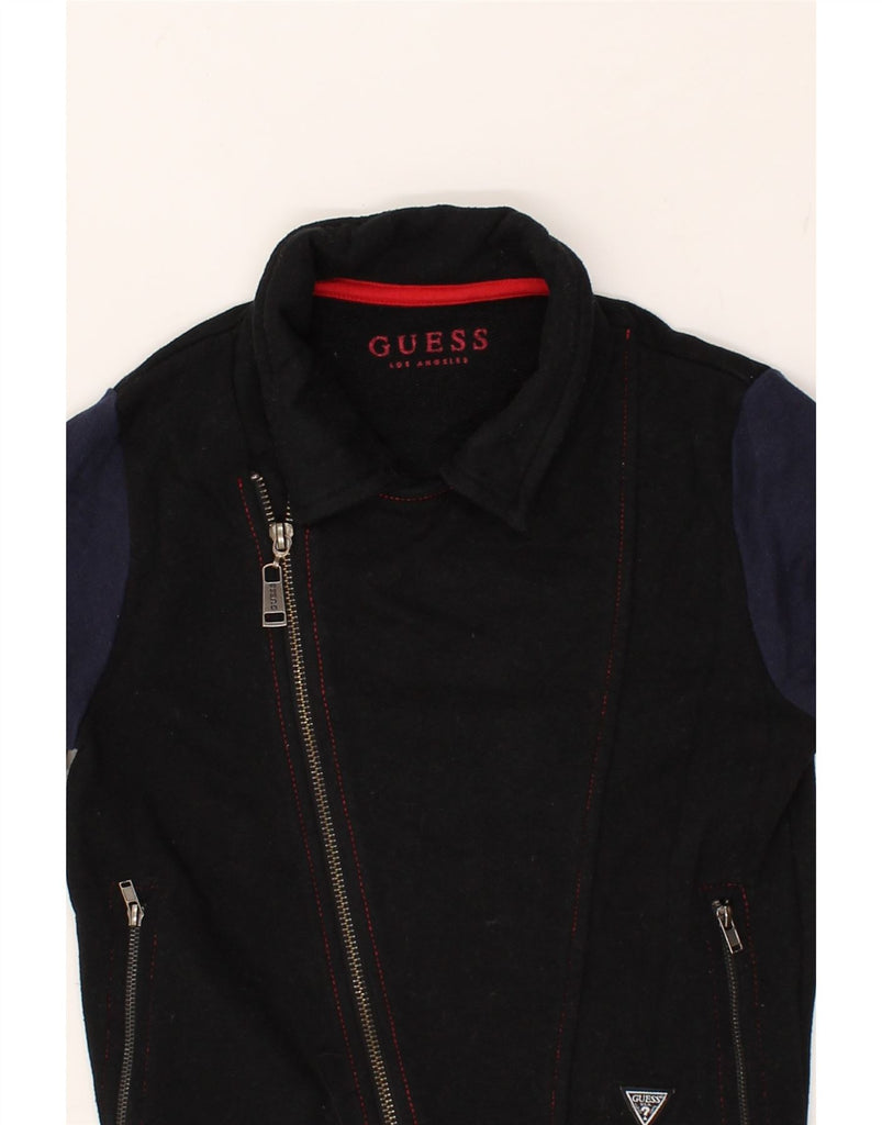 GUESS Boys Bomber Jacket 4-5 Years Black Colourblock Cotton | Vintage Guess | Thrift | Second-Hand Guess | Used Clothing | Messina Hembry 