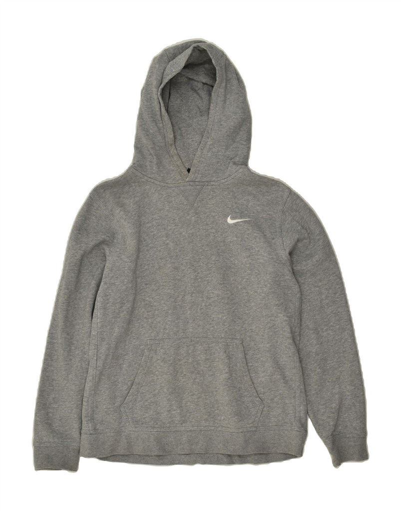 NIKE Boys Hoodie Jumper 13-14 Years XL Grey Cotton | Vintage Nike | Thrift | Second-Hand Nike | Used Clothing | Messina Hembry 