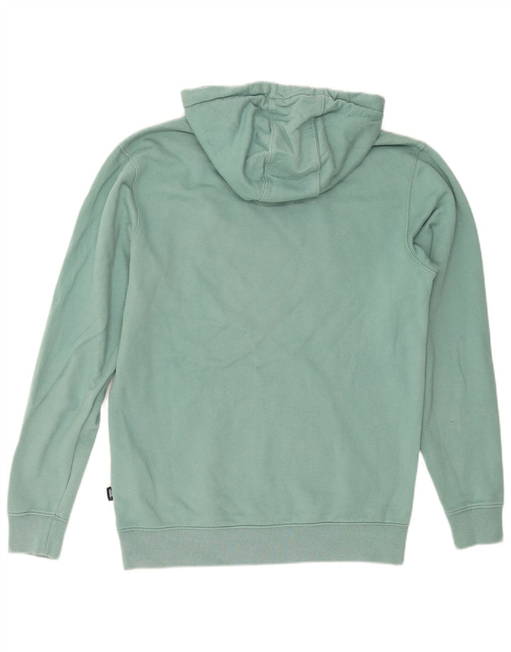 VANS Mens Graphic Hoodie Jumper Small Green Cotton