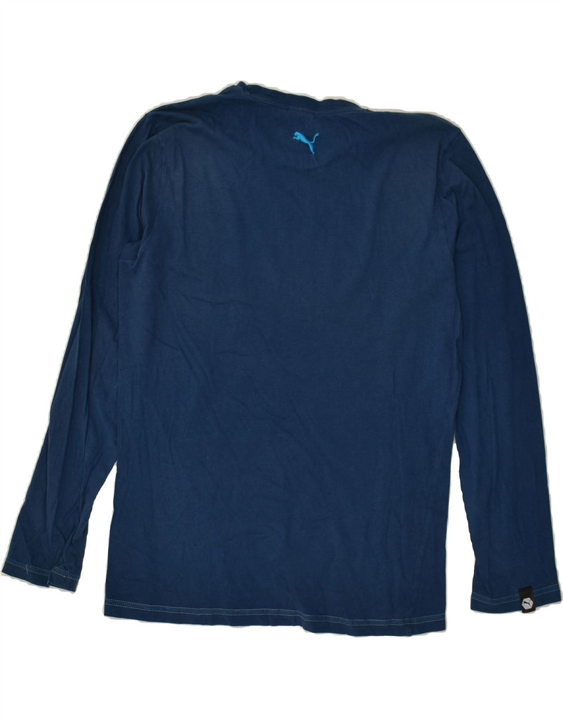 PUMA Mens Graphic Top Long Sleeve Medium Blue Vintage Puma and Second-Hand Puma from Messina Hembry 