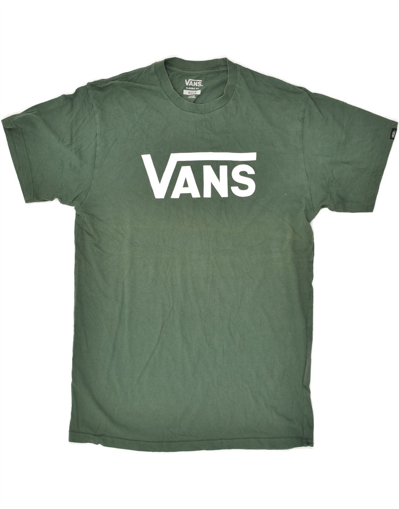 VANS Mens Classic Fit Graphic T-Shirt Top Medium Green Cotton | Vintage Vans | Thrift | Second-Hand Vans | Used Clothing | Messina Hembry 