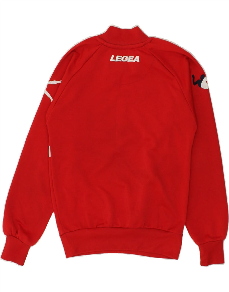 LEGEA Boys Graphic Sweatshirt Jumper 8-9 Years 2XS Red Colourblock Vintage Legea and Second-Hand Legea from Messina Hembry 