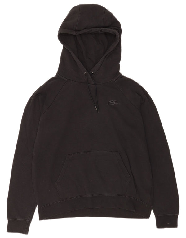 Nike Mens Hoodie Jumper Medium Black Cotton