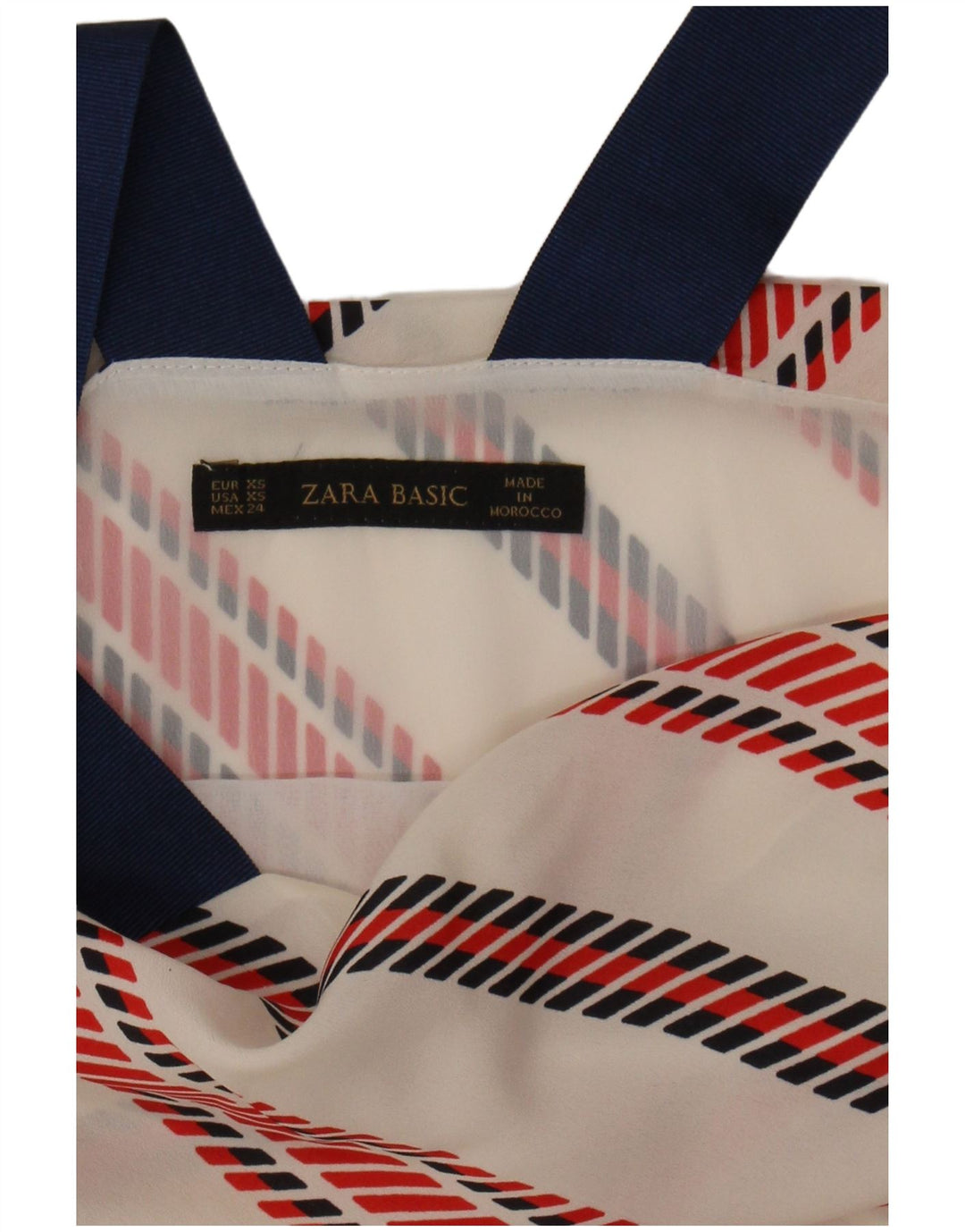 ZARA Womens Sundress UK 6 XS Off White Striped