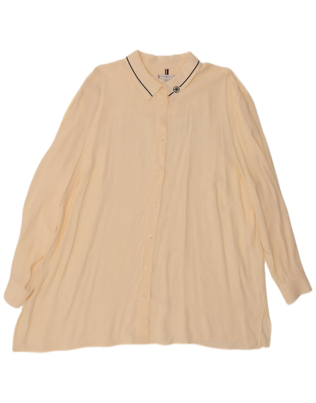 TOMMY HILFIGER Womens Shirt Blouse UK 26 5XL Beige