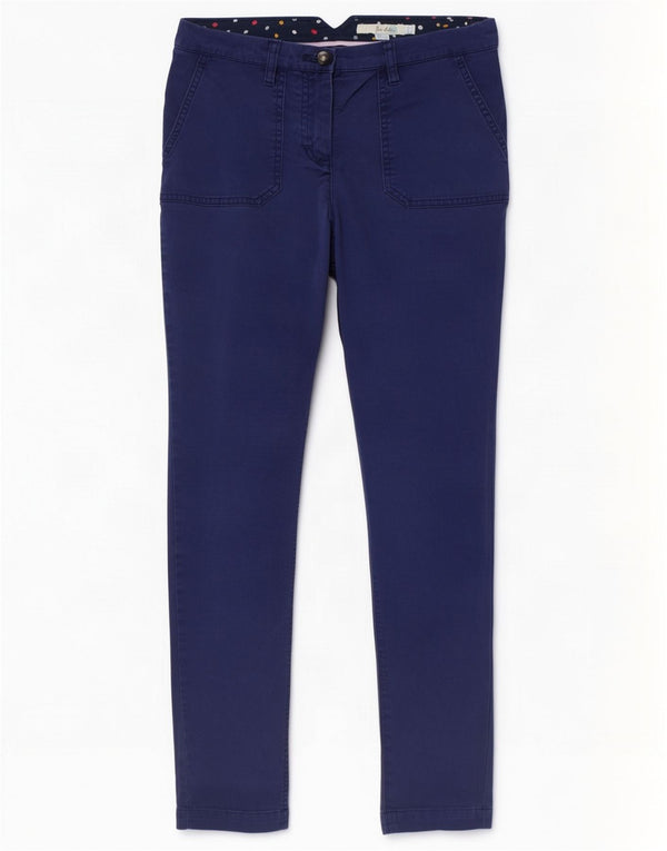Boden Womens Slim Chino Trousers UK 10 Small W28 L29 Blue Cotton