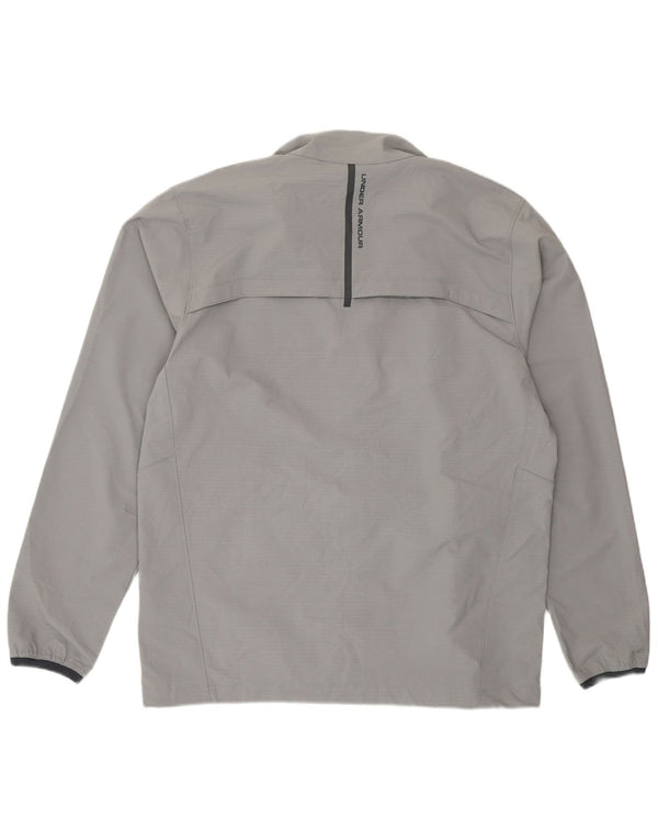Under Armour Mens Loose Fit Tracksuit Top Jacket Large Grey Polyester