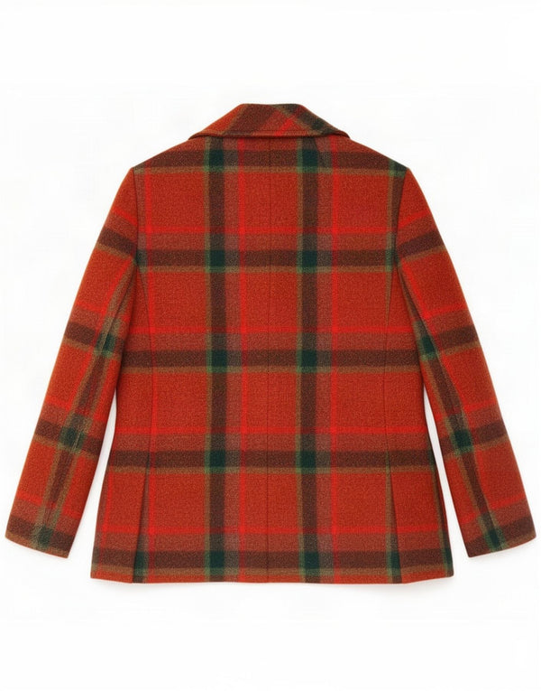 Stylbert Womens 3 Button Blazer Jacket IT 44 Medium Red Plaid