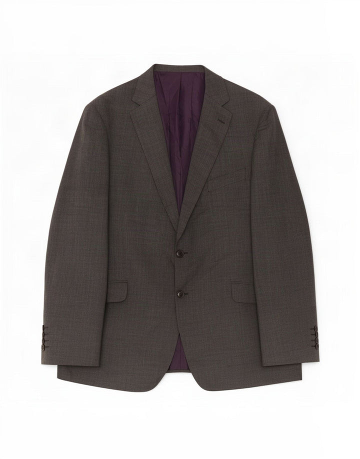 Marks & Spencer Mens 2 Button Blazer Jacket UK 46 XL Grey Wool