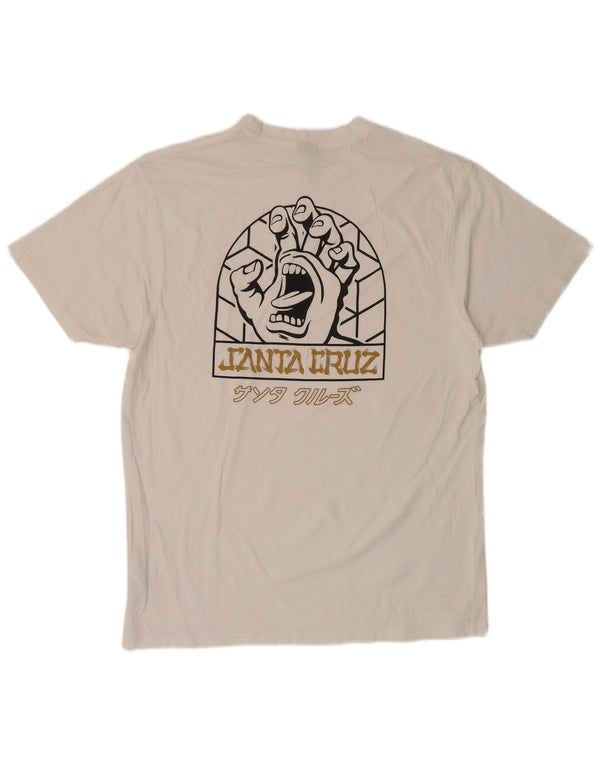 Santa Cruz Mens Graphic T-Shirt Top Large White Cotton