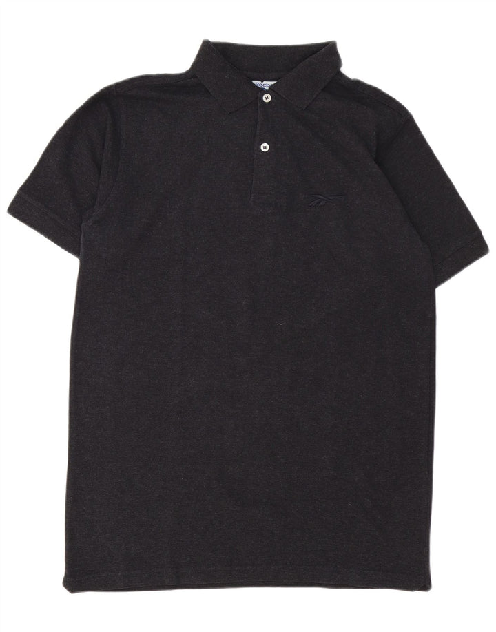 REEBOK Mens Polo Shirt Medium Grey Cotton